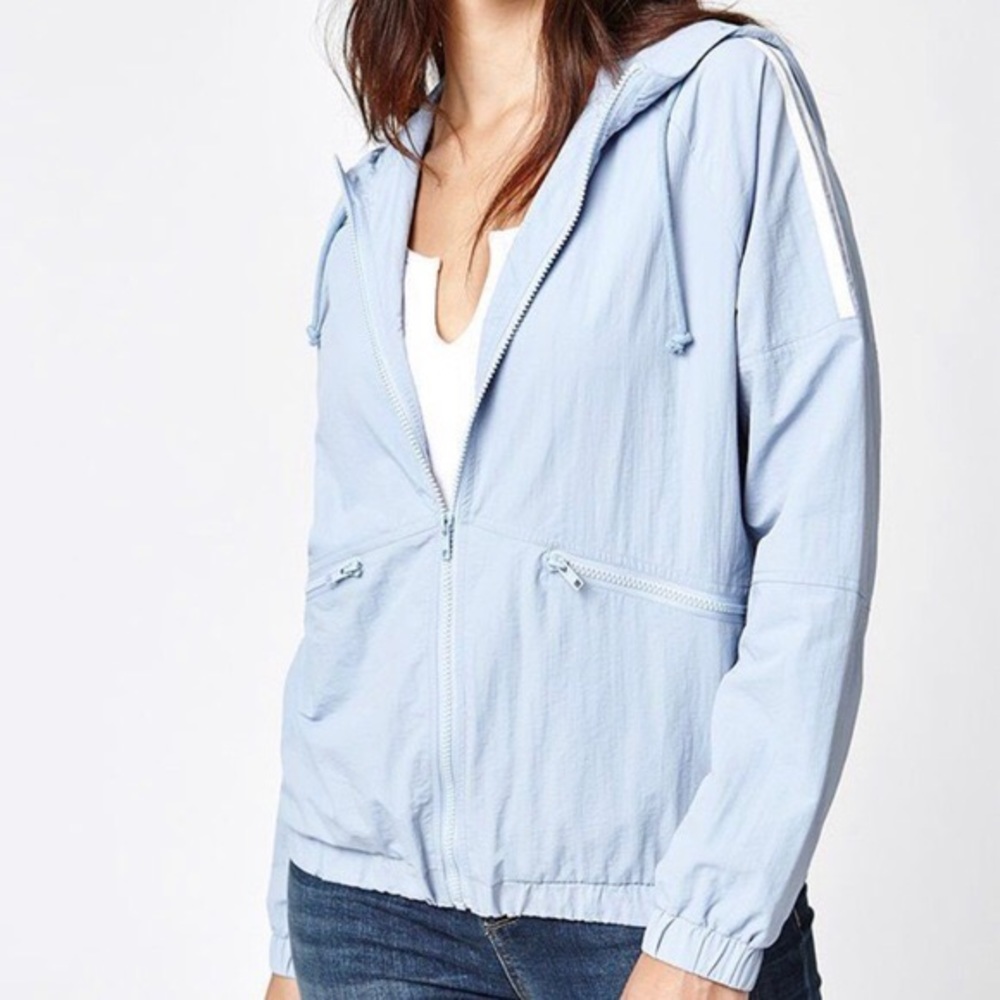 pacsun baby blue vintage windbreaker